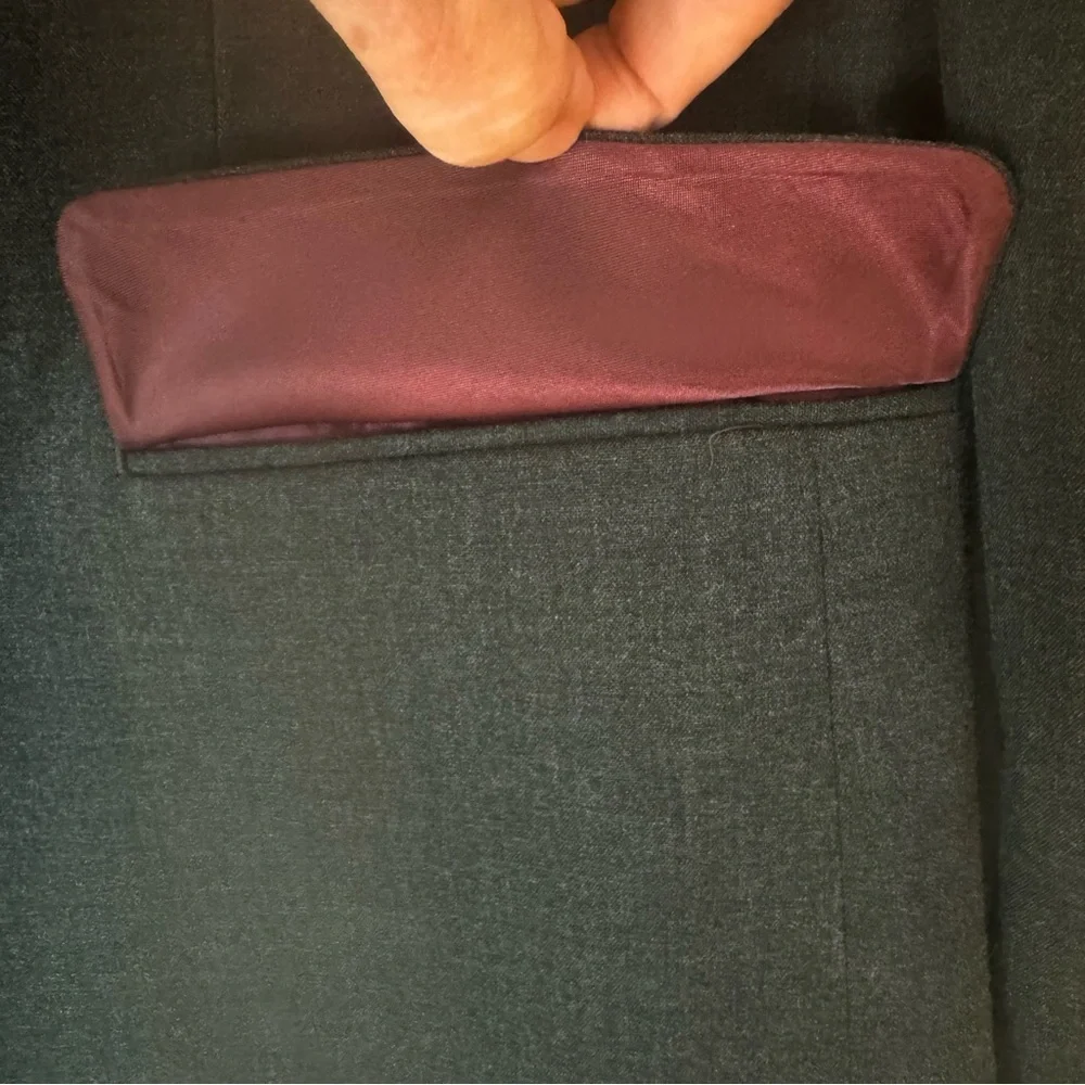 JOSEPH ABBOUD Boys 2 Button Blazer Charcoal Grey Wrinkle Resistant Size 14 - Picture 8 of 16